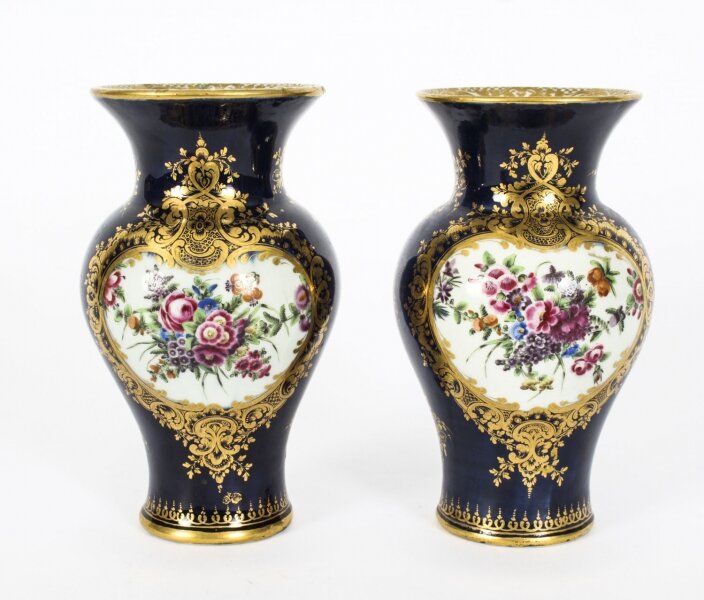 Antique Pair Royal Worcester Porcelain Vases Circa 1770 | Ref. no. A1823 | Regent Antiques