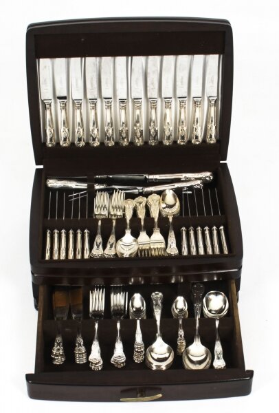 Vintage Canteen x 12 Silver Plated Cutlery Set by  Chinacraft Mid 20th | Ref. no. A1858 | Regent Antiques