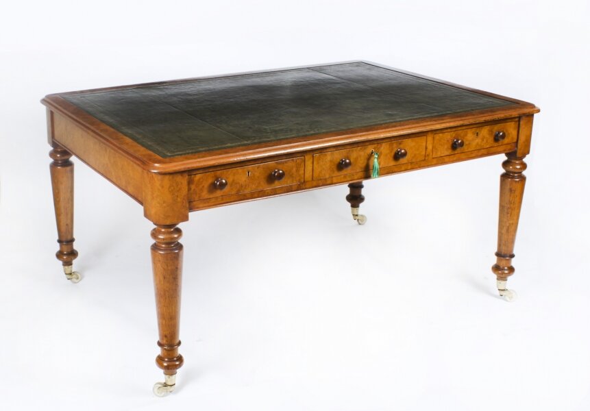 Antique Victorian 6 Drawer Pollard Oak Partners Writing Table Desk C1850 19th C | Ref. no. A1864 | Regent Antiques