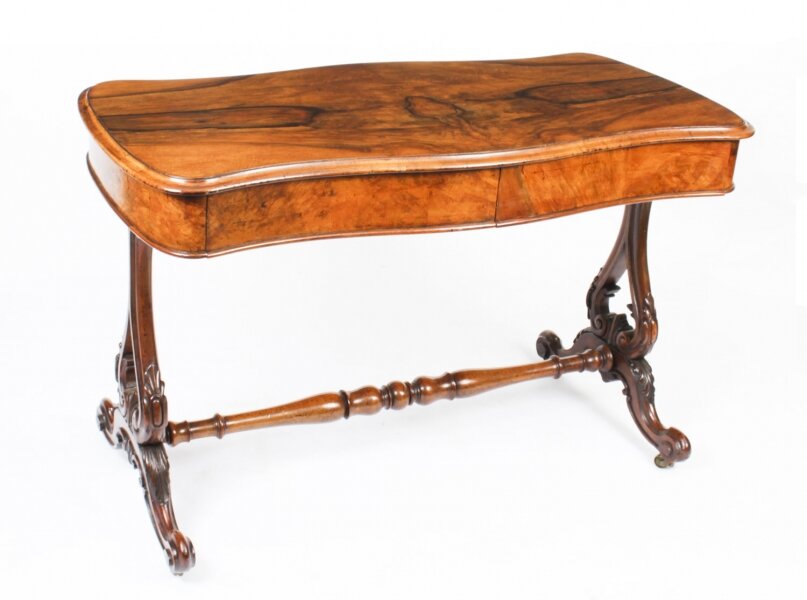 Antique Victorian Figured Walnut Writing Table Desk Sofa Table 19th C | Ref. no. A1893 | Regent Antiques