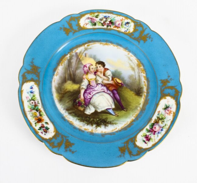 Antique Sevres Blue Celeste Porcelain Plate c.1880  19th C | Ref. no. A1971 | Regent Antiques