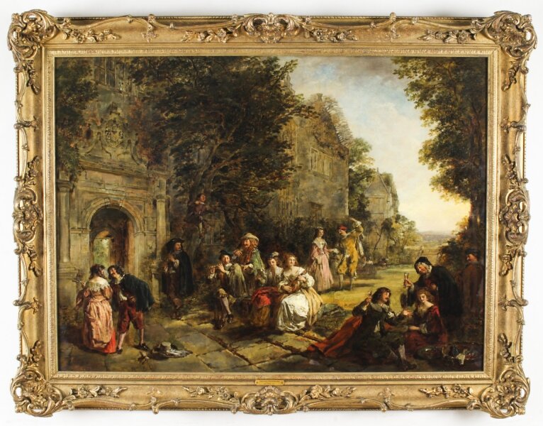 Antique Oil on Canvas Painting by Daniel Pasmore 88x114cm  1873 19thC | Ref. no. A1972 | Regent Antiques