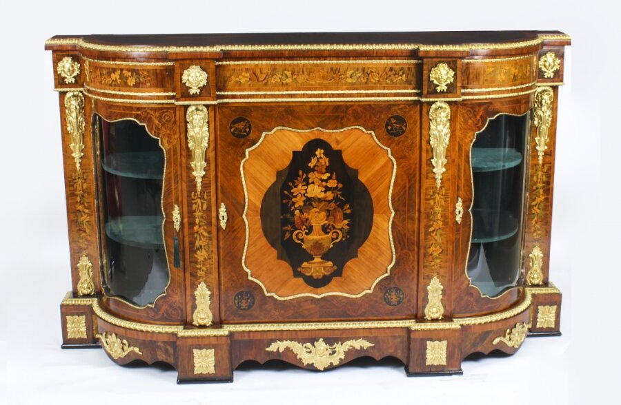 Antique Victorian Burr Walnut Marquetry Ormolu Mounted Credenza 19th C Antique Victorian Burr Walnut Marquetry Ormolu Mounted Credenza 19th C | Ref. no. A1992 | Regent Antiques