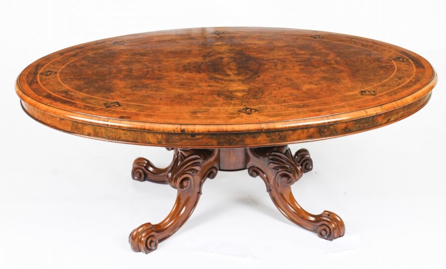 Antique Burr Walnut Oval Coffee Table Circa 1860 19th Century | Ref. no. A2011 | Regent Antiques