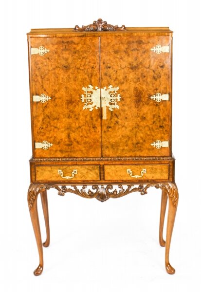 Vintage Burr Walnut Cocktail Cabinet Drinks Dry Bar  Mid 20th C | Ref. no. A2029 | Regent Antiques