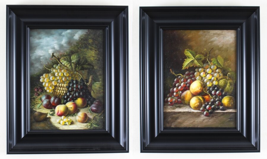 Vintage Pair Oil Paintings in the Manner of Oliver Clare 20th Century | Ref. no. A2046 | Regent Antiques