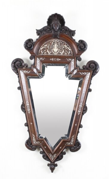 Antique Italian Renaissance Walnut & Inlaid Mirror 19th C 108x60cm | Ref. no. A2063 | Regent Antiques