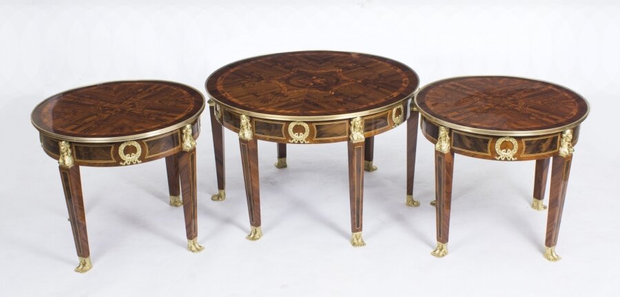 Vintage Set Empire Revival Burr Walnut Coffee Table & Pair of  End Tables 20th C | Ref. no. A2074 | Regent Antiques