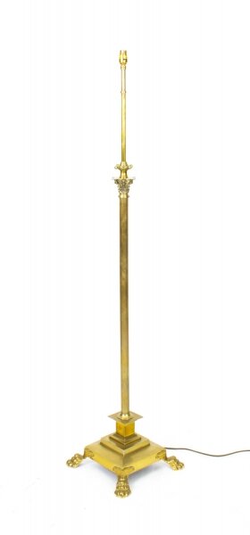 Antique Victorian Brass Corinthian Column Adjustable  Standard Lamp  19th C | Ref. no. A2083 | Regent Antiques