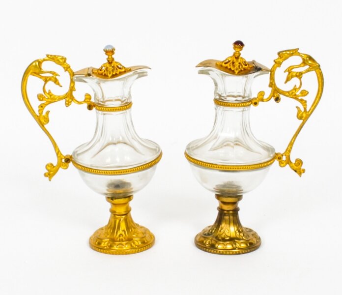 Antique Pair of French Ormolu & Glass Ewers  19th Century | Ref. no. A2119 | Regent Antiques