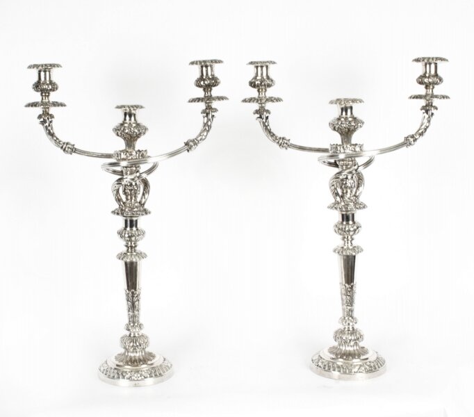 Antique Pair 26inch George III  Three Light Candelabra Matthew Boulton 18th C | Ref. no. A2188 | Regent Antiques