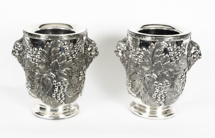 Antique Pair SilverPlated Wine Coolers by Hawksworth, Eyre & Co 19th C | Ref. no. A2191 | Regent Antiques