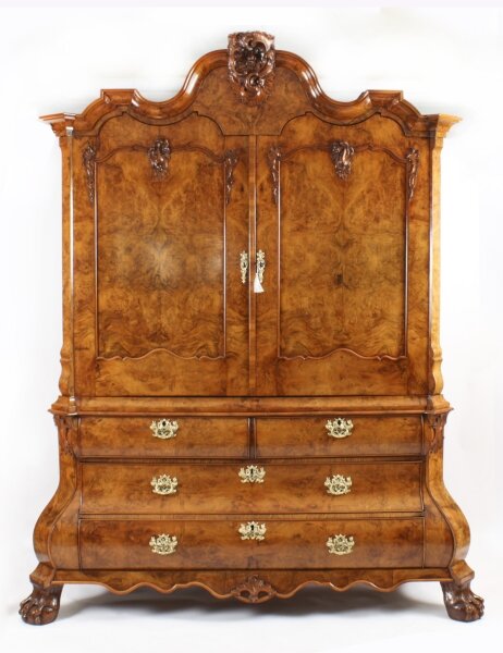 Antique Dutch Burr Walnut Bombé Cabinet Armoire  18th Century | Ref. no. A2209 | Regent Antiques