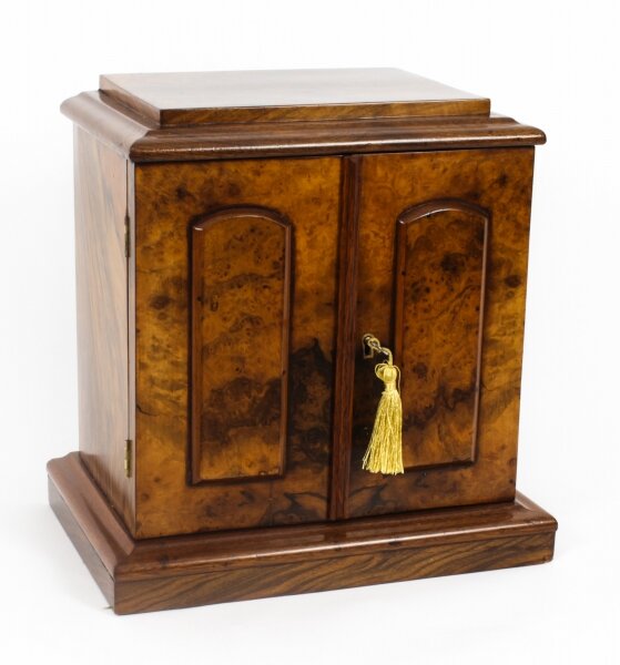 Antique Victorian Burr Walnut Table Top Jewellery Collectors Cabinet C1880 | Ref. no. A2212a | Regent Antiques