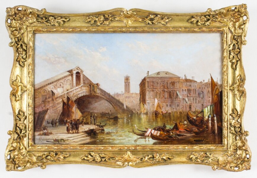 Antique Oil Painting The Rialto, Venice\' Alfred Pollentine  19th C | Ref. no. A2215 | Regent Antiques