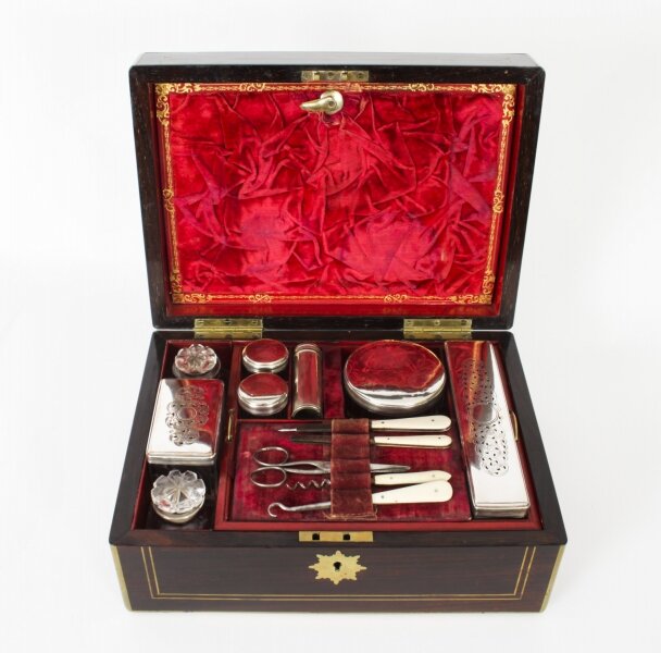 Antique Victorian Coromandel Gentleman\'s Vanity Case Box Circa 1840 19th C | Ref. no. A2252 | Regent Antiques