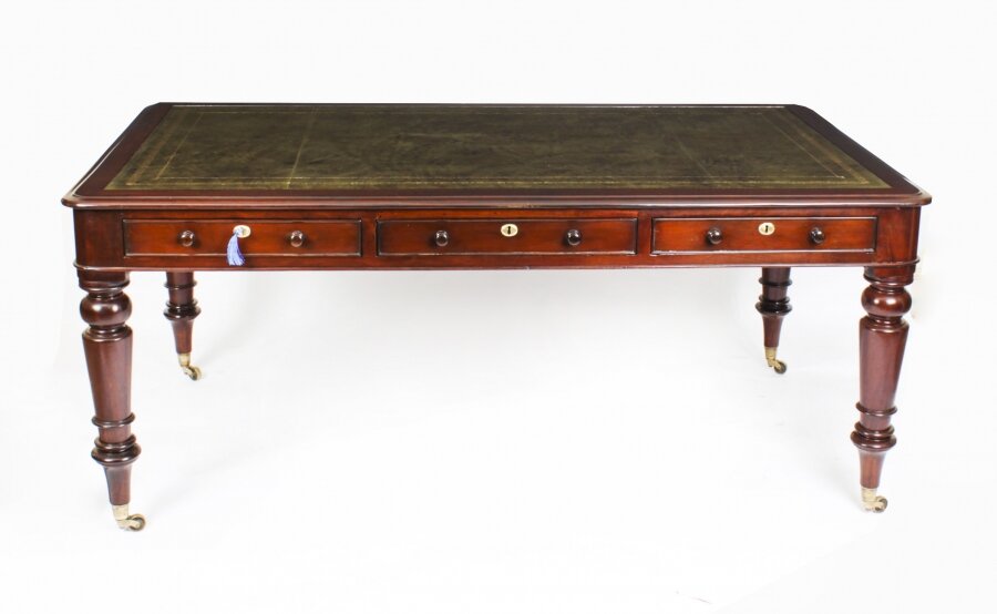 Antique 6ft William IV  6 Drawer Partners Writing Table Desk 19th C | Ref. no. A2297 | Regent Antiques