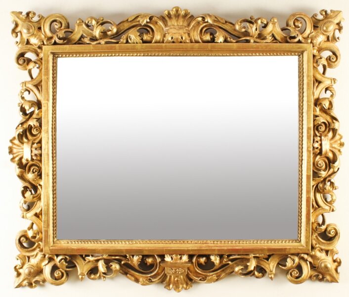 Antique Italian Giltwood Florentine  Mirror 19th Century  81x98cm | Ref. no. A2320 | Regent Antiques