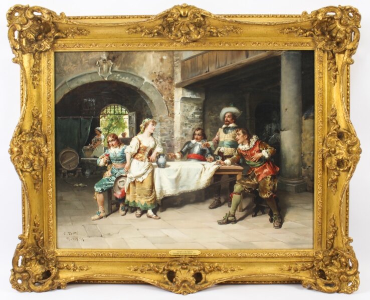 Antique Italian Oil on Canvas Painting by Cesare Augusto Detti 1891 19th C | Ref. no. A2340 | Regent Antiques