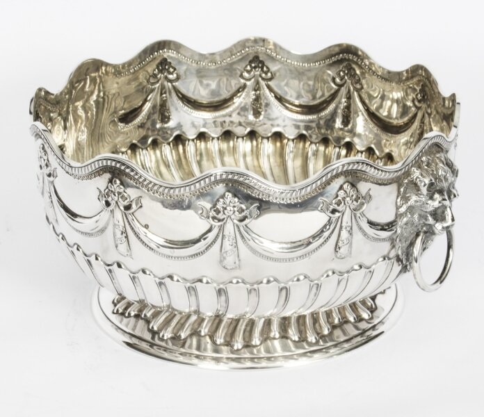 Antique Victorian Silver Punch Bowl Frederick Elkington 1884 19th C | Ref. no. A2360 | Regent Antiques