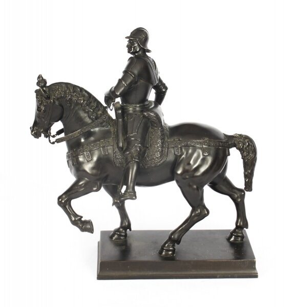 Antique Patinated Bronze Equestrian Statue of Bartolomeo Colleoni 1860 19th C | Ref. no. A2363 | Regent Antiques