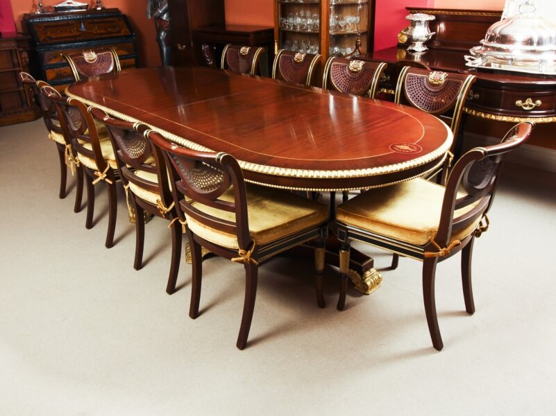 Vintage Clive Christian Twin Pedestal Dining Table & 10 chairs  20th Century | Ref. no. A2377 | Regent Antiques