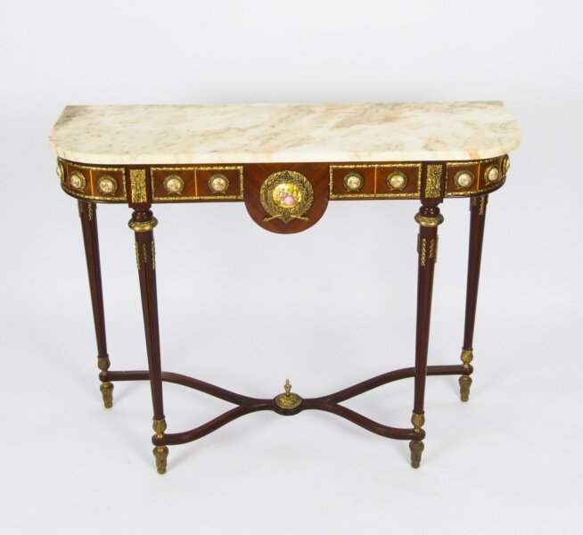 Vintage French Ormolu & Porcelain Mounted Console Table Mid 20th Century | Ref. no. A2379 | Regent Antiques