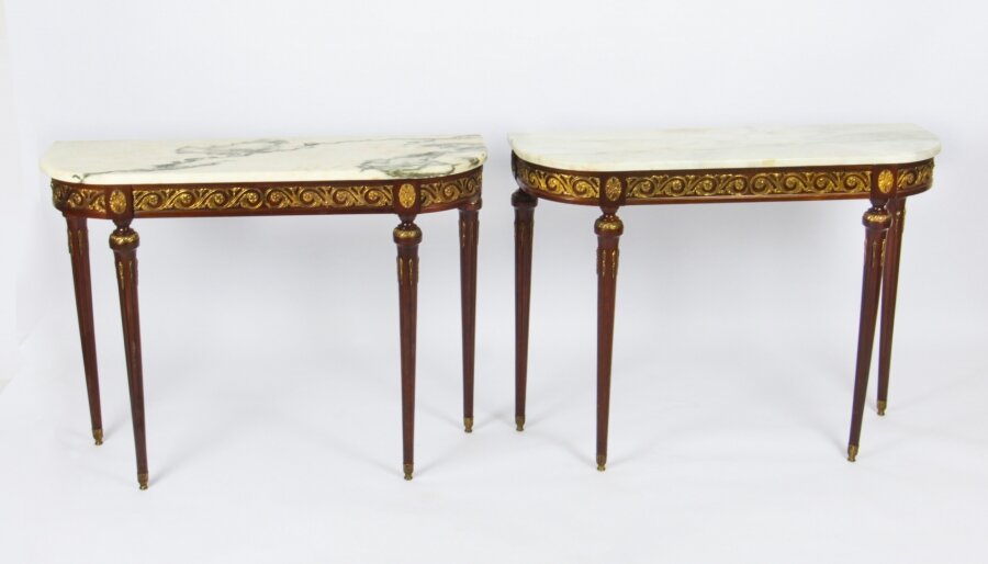 Vintage Pair of Meuble Francais Ormolu Mounted Console Tables, Mid 20th Century | Ref. no. A2380 | Regent Antiques