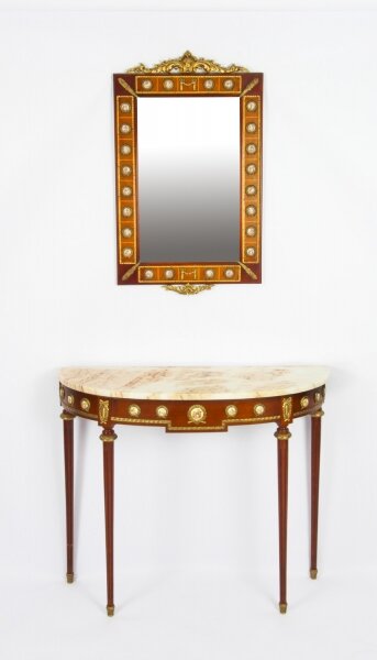 Vintage Ormolu & Porcelain Mounted Console Table & Mirror by Epstein 20th C | Ref. no. A2381 | Regent Antiques