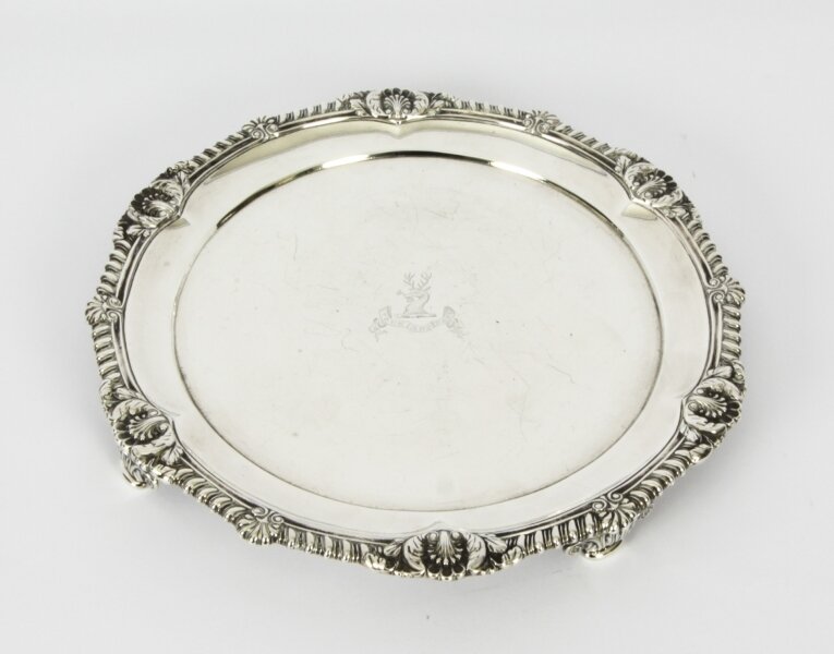 Antique  George III Sterling Silver  Salver by Paul Storr 1811 19th Century | Ref. no. A2383 | Regent Antiques