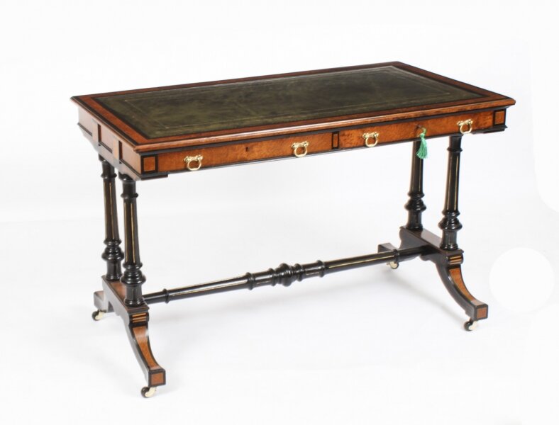 Antique Victorian Amboyna and Burr Walnut Writing Table Desk  19th C | Ref. no. A2398 | Regent Antiques