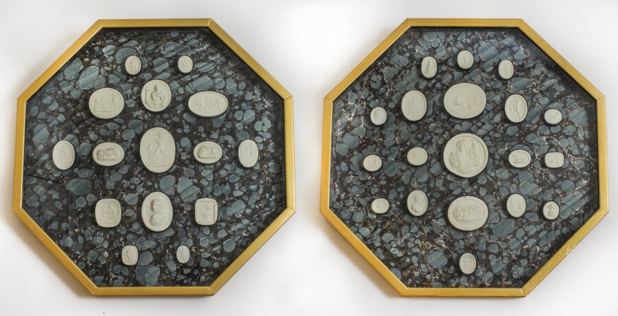 Antique Pair of Italian Framed Grand Tour Intaglios Early 19th Century | Ref. no. A2399 | Regent Antiques