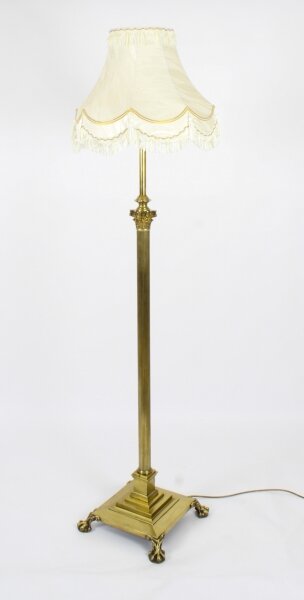 Antique Victorian Brass Corinthian Column Telescopic Standard Lamp  19th C | Ref. no. A2427 | Regent Antiques