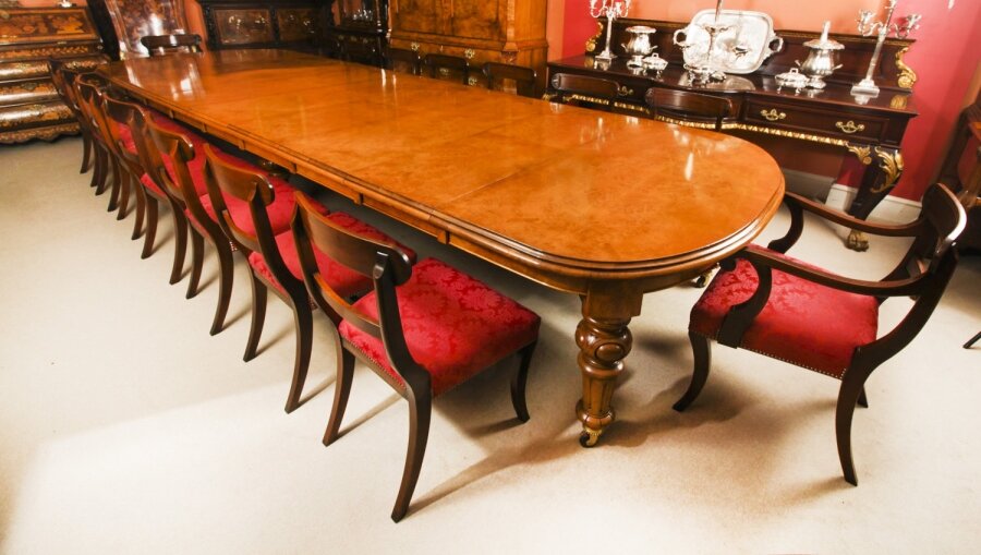 Antique 16ft  Pollard Oak Victorian Extending Dining Table 19th C & 16 Chairs | Ref. no. A2464b | Regent Antiques