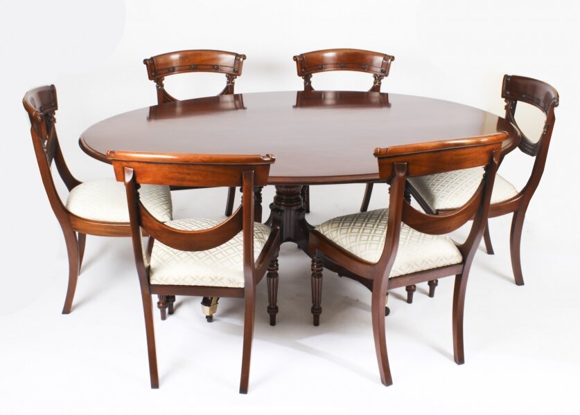 Antique Irish Georgian Oval Table C1830 & 6 Chairs  19th C | Ref. no. A2489a | Regent Antiques
