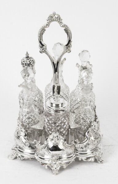 Antique Victorian Silver Plated 6 Bottle Cruet Set Henry Wilkinson Circa 1860 | Ref. no. A2510 | Regent Antiques