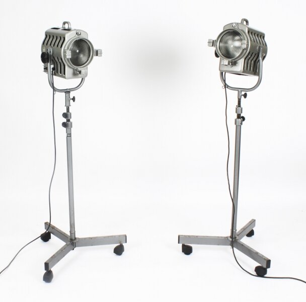 Vintage Pair Studio Spotlights with Tripod Bases mid 20th C | Ref. no. A2535 | Regent Antiques