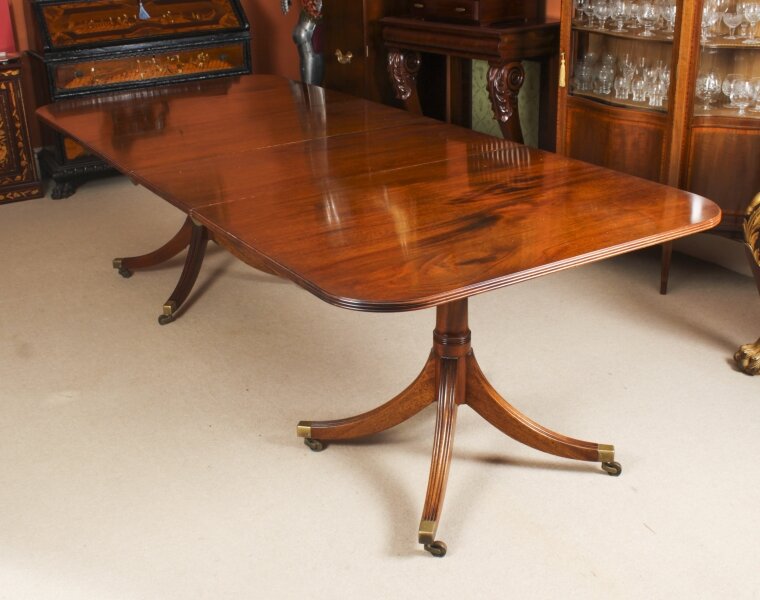 Vintage 8ft3" Regency Mahogany Twin Pillar Dining Table William Tillman 20th C | Ref. no. A2546- | Regent Antiques