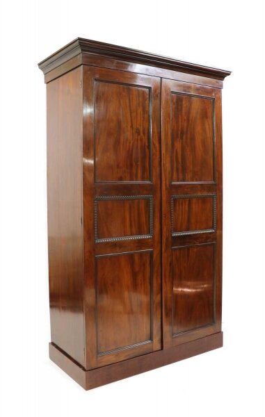 Antique Victorian Flame Mahogany  Two Door Wardrobe c.1880 19th C | Ref. no. A2572 | Regent Antiques