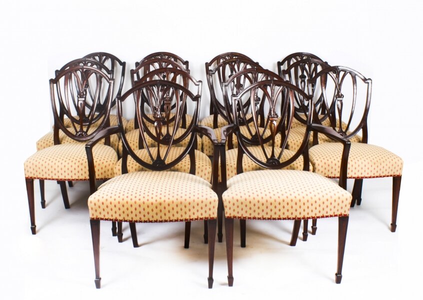 Antique Set 14 Hepplewhite Mahogany Dining Chairs 19th Century | Ref. no. A2573 | Regent Antiques