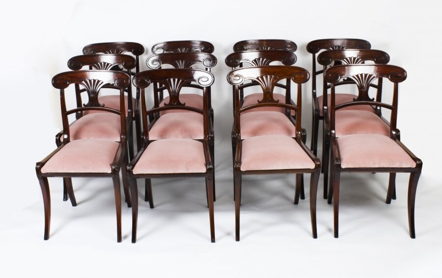 Antique Set 12 Regency Bar Back Dining Chairs  C1830 19th C | Ref. no. A2575 | Regent Antiques