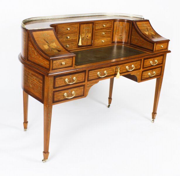 Antique Satinwood Carlton House Writing Desk  Druce & Co 19th C | Ref. no. A2589 | Regent Antiques