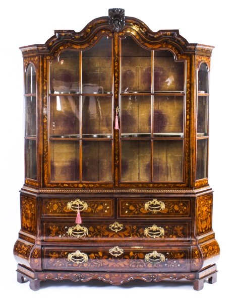 Antique Dutch Marquetry Inlaid Walnut Display Cabinet Vitrine 18th C | Ref. no. A2597 | Regent Antiques