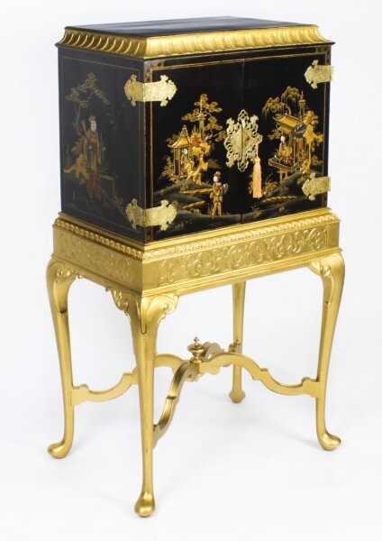 Antique Chinoiserie Lacquer Cabinet on Giltwood Stand  Circa 1900 | Ref. no. A2598 | Regent Antiques