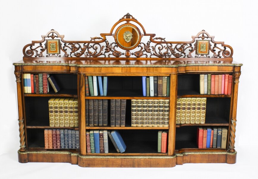 Antique Victorian Ormolu Mounted Walnut Open Bookcase  19th Century | Ref. no. A2635 | Regent Antiques