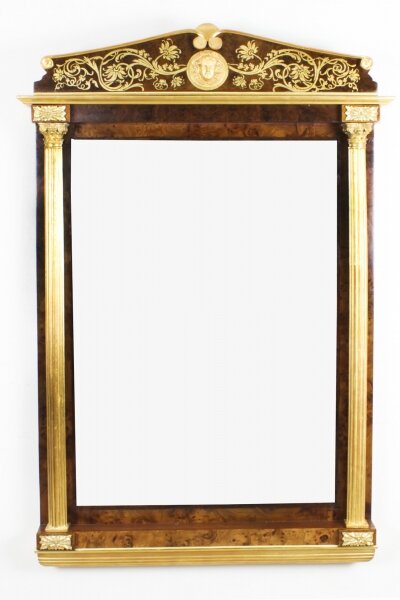 Antique French Burr Walnut Parcel Gilt  Mirror 19th C 144x89cm | Ref. no. A2658 | Regent Antiques