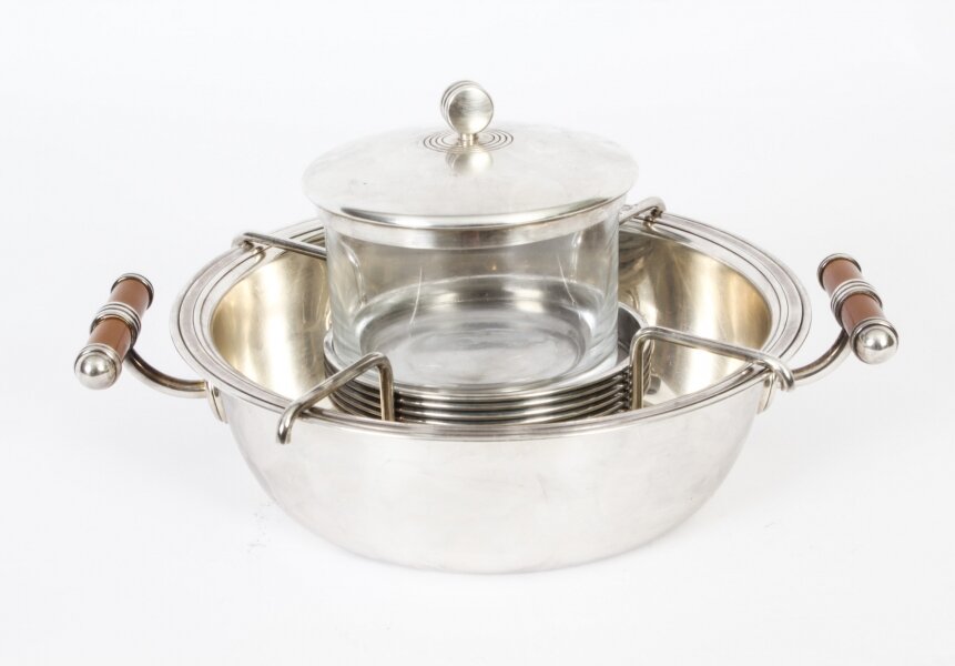 Antique French Silver Plated Caviar Set K & T Collection by Christofle  20th C | Ref. no. A2748 | Regent Antiques