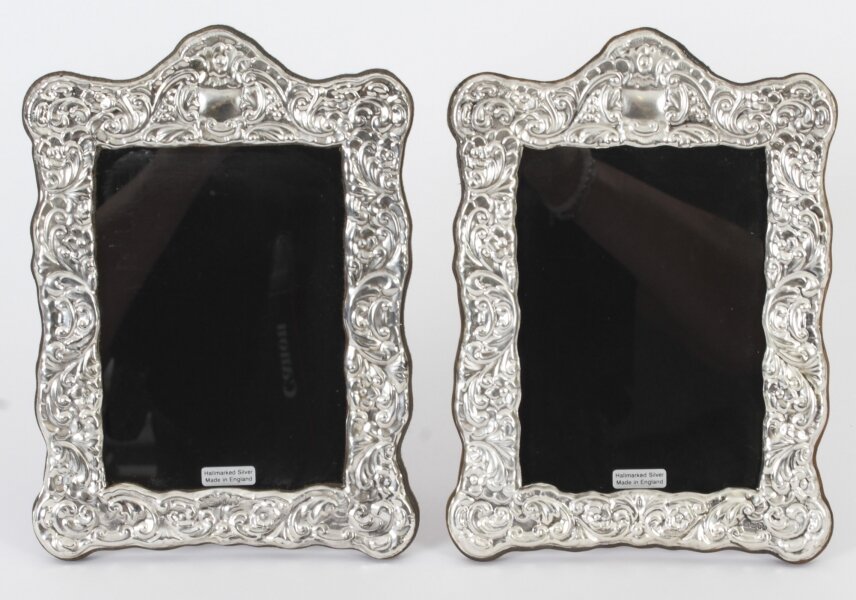 Vintage Pair of Sterling Silver Photo Frames by Harry Frane London 2010 | Ref. no. A2751g | Regent Antiques