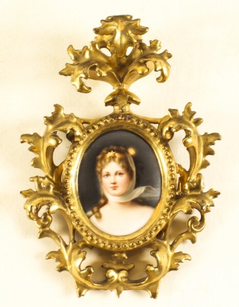 Antique Porcelain Plaque Gilt Florentine Frame 19th C | Ref. no. A2777 | Regent Antiques