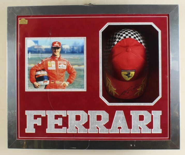 Cased Michael Schumacher Montage with Cap and COA | Ref. no. A2794 | Regent Antiques